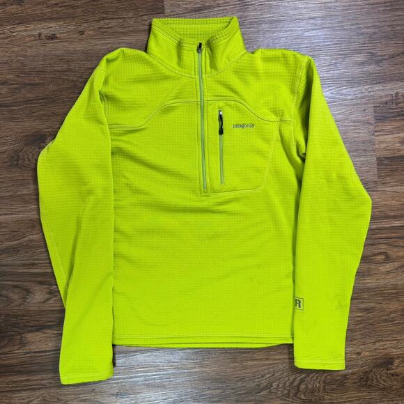 Patagonia R1 Sweater Womens Small Green Half Zip Fleece - Picture 1 of 9
